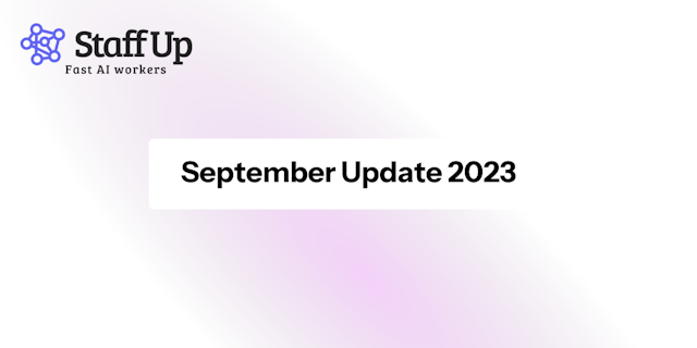 Feature image for StaffUp Update - September 2023